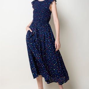 THML Smocked Maxi Dress with pockets